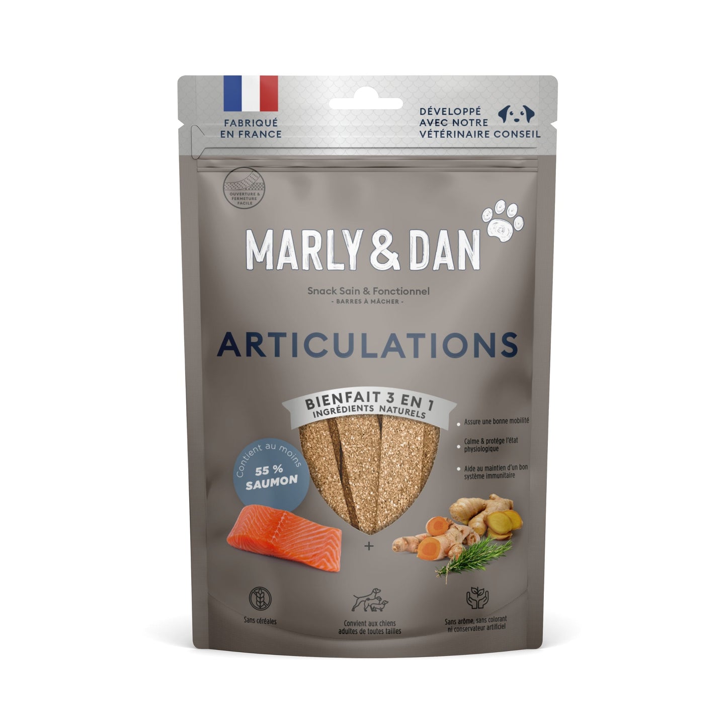 MARLY & DAN ARTICULATIONS Barres à mâcher pour chien. Soutien articulaire délicieux.