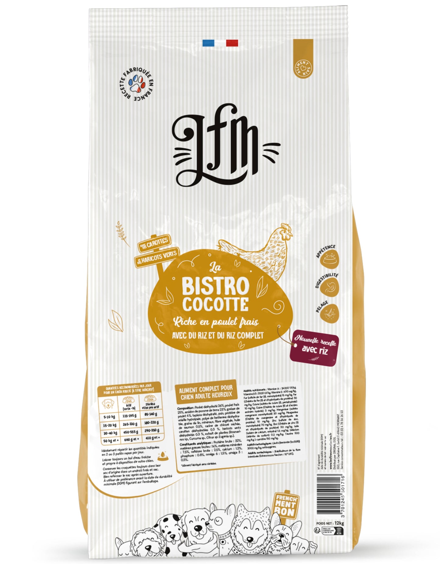 LFM La Bistrococotte - Croquettes sans Céréales au Poulet Frais