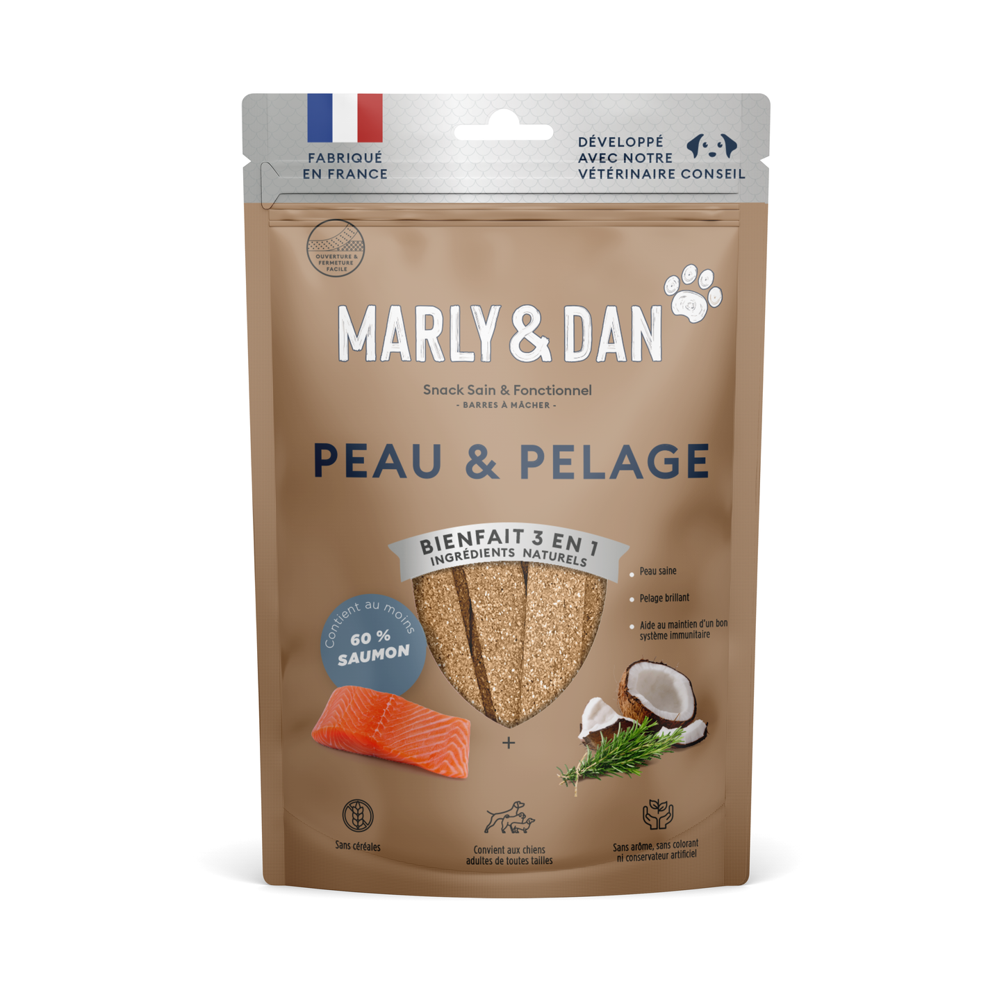 MARLY & DAN PEAU & PELAGE Barres à mâcher pour chien