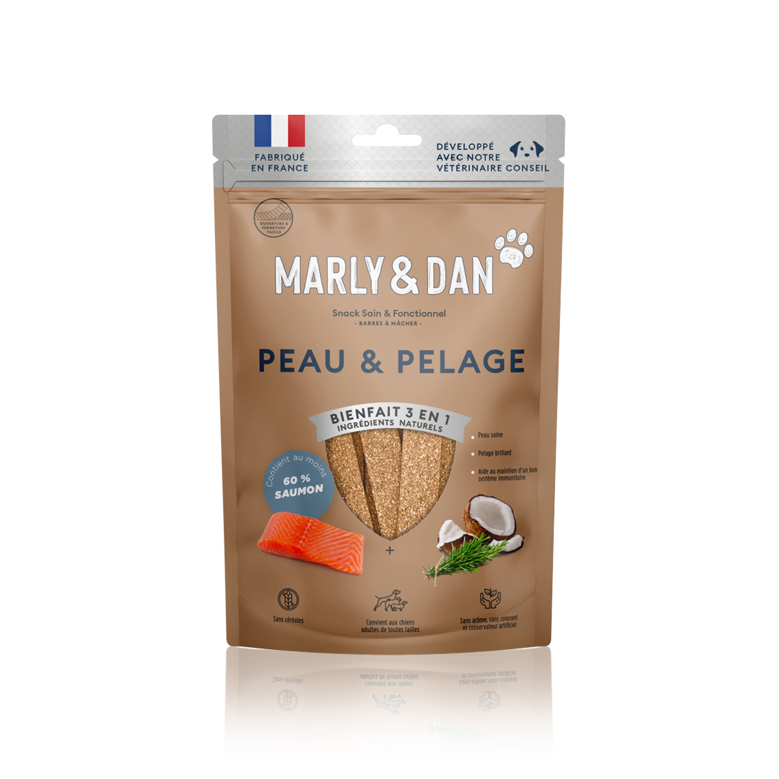Lot 4 friandises Marly & Dan petit chien + gamelle offerte