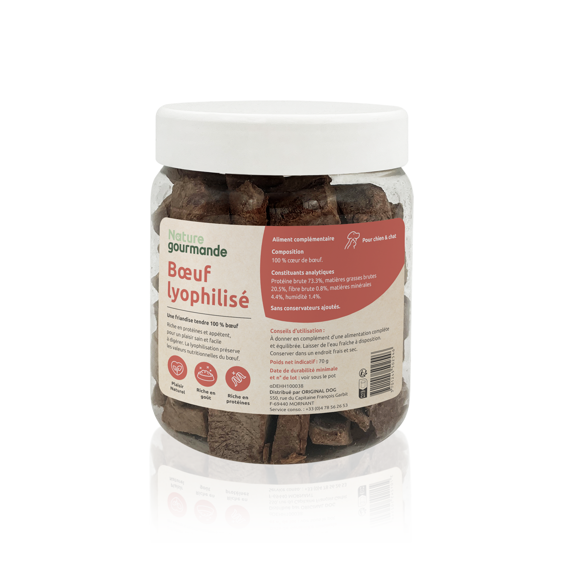 Boeuf lyophilisé