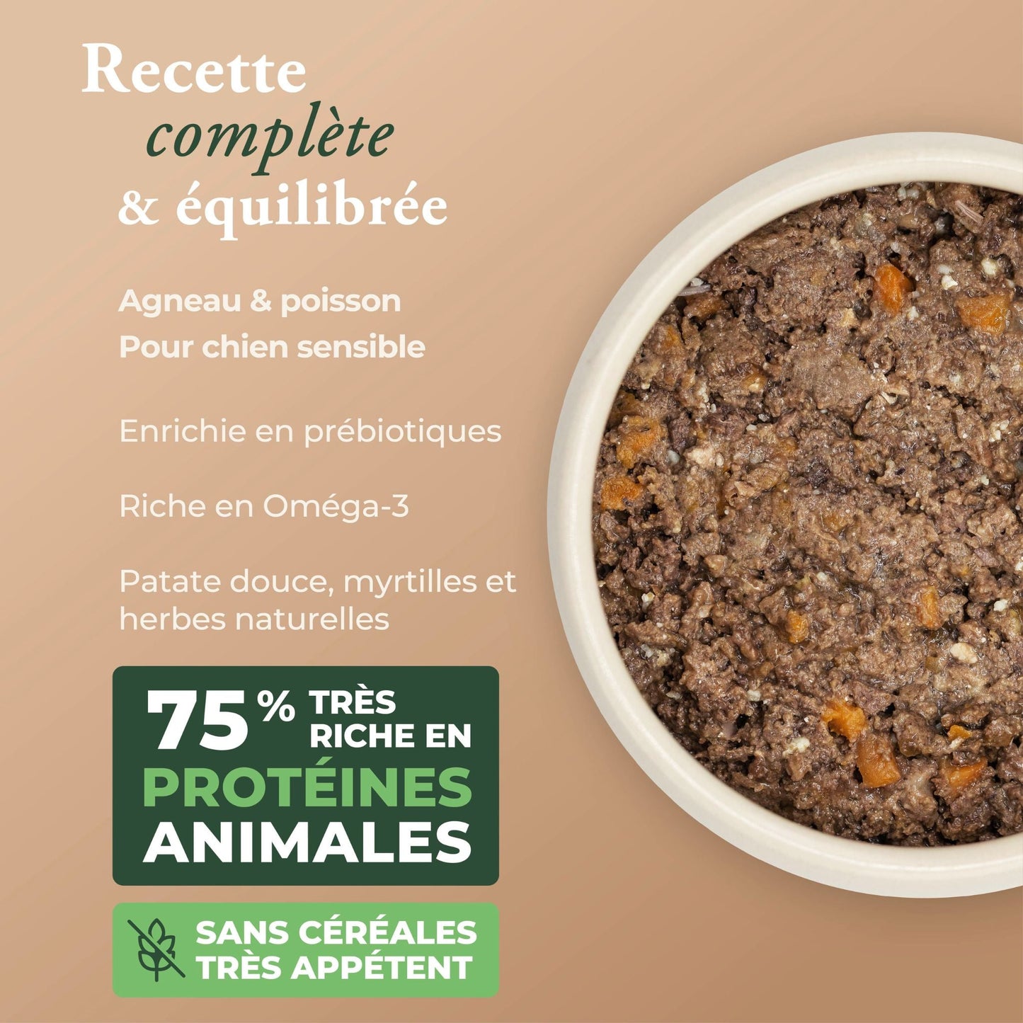 Routine hydratation : 12 pâtée Lamb & Fish + 1 tapis de léchage + 1 couvercle