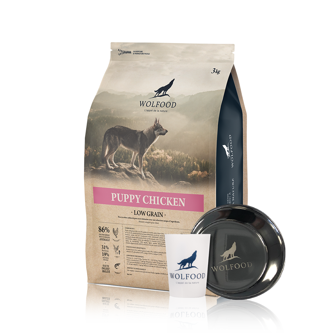 Kit chiot Wolfood Puppy 3 kg