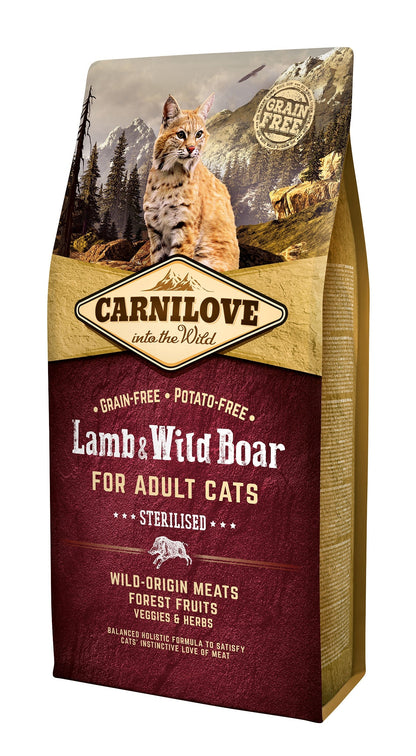 CARNILOVE  LAMB WILD BOAR  CAT ADULT STERILISED