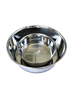 WOLFOOD Gamelle Inox Anti-dérapante pour Chien et Chat. Qualité Supérieure et Polyvalence