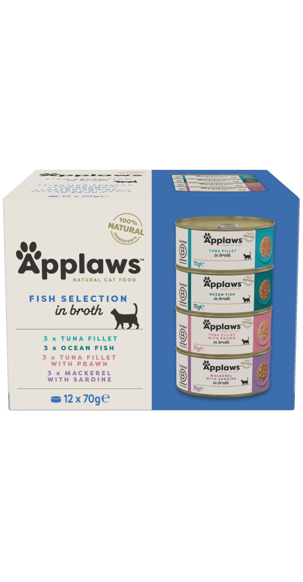 APPLAWS Boîte Chat Pack Collection Poisson 