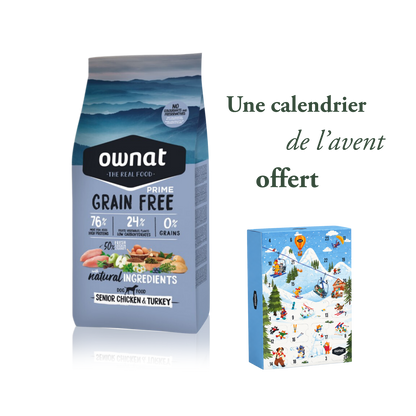 Prime Senior Chicken Turkey 12 kg + calendrier de l'avent OFFERT
